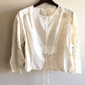 Free people $78 Stars Aligan Button Blouse Top